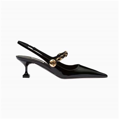 miu miu patent leather slingbacks|Miu Miu 55MM Patent Leather Multi.